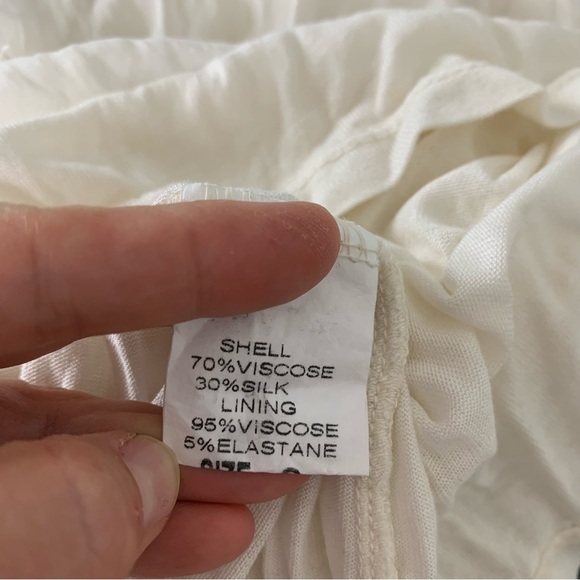 Boho Chic Ethereal Semi Sheer Embroidered Silk Blend Top Womens S Floral Italy - Picture 8 of 17